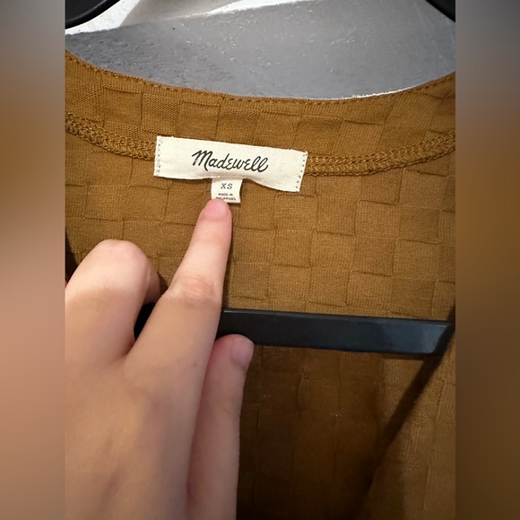 Madewell Chess Check Classic V-Neck Cardigan. Excellent condition. Size XS. - Picture 8 of 9